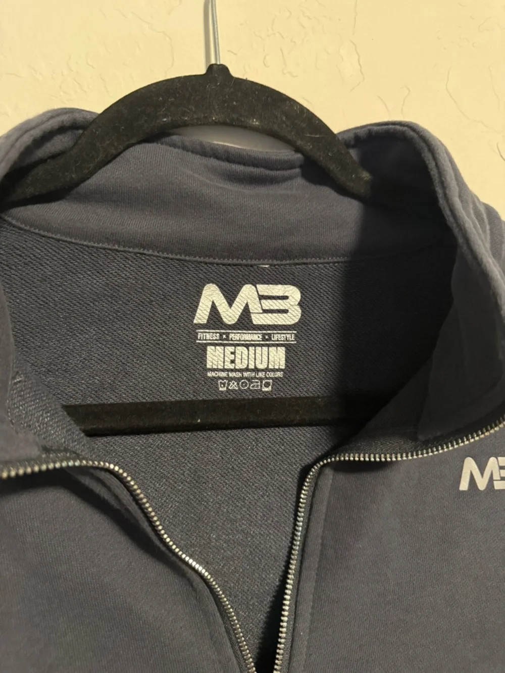MiniBeast Navy Half-Zip Drawstring Jacket - Picture 3 of 3